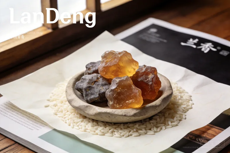 Aged waxy ambergris lumps resting on a small stone dish.